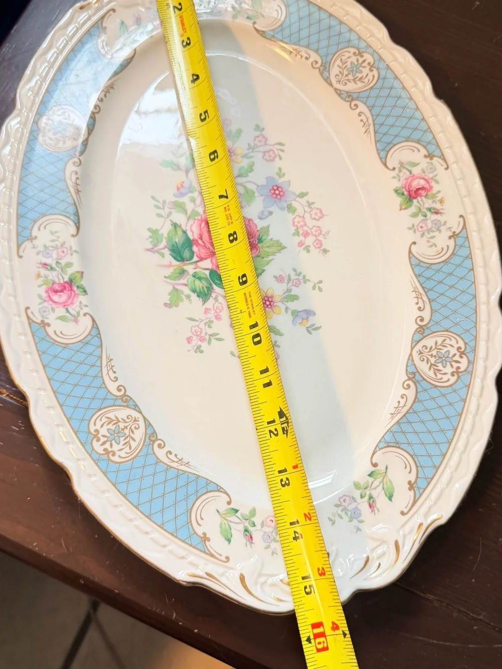 Vintage Royal Jackson / Myott Porcelain Serving Set - 3 Pieces (Blue Floral)